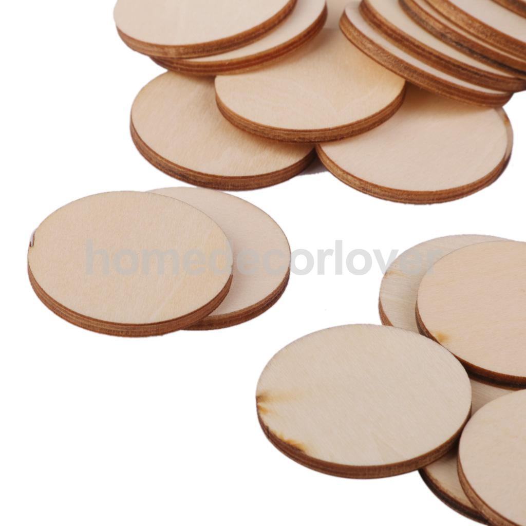 Cardmaking  25x ̿ϼ    Embellishments DIY 50x3mm/25x Unfinished Round Circle Wooden Embellishments for Cardmaking DIY 50x3mm